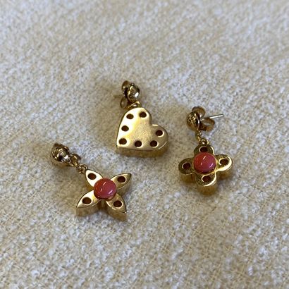 Louis VUITTON - SET OF THREE pierced ear...