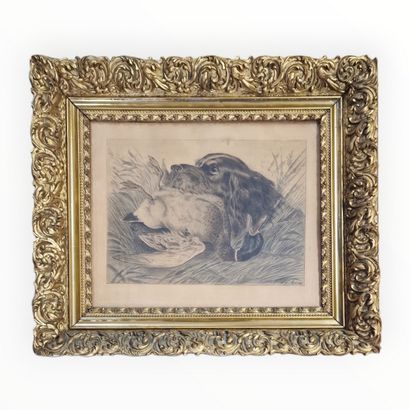 Arthur MAURY (1844-1907)
Epagneul ramenant...
