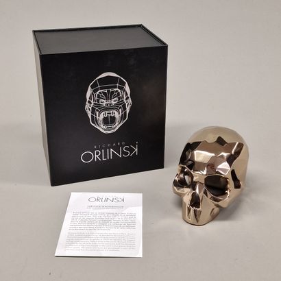 Richard ORLINSKI (1966) 
Crâne 
RESINE DOREE...