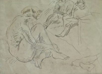 Jules PASCIN (1885-1930)
Modèle dans l'atelier...