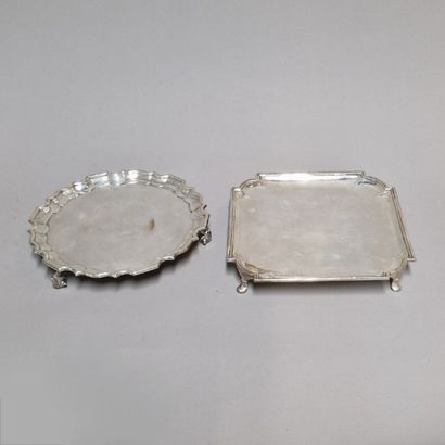 2 PLATEAUX A CARTE DE VISITE QUADRIPODES...