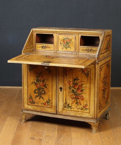SCRIBAN, Italie XIXème Siècle à décor laqué...