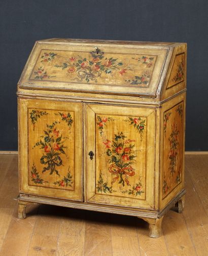 SCRIBAN, Italie XIXème Siècle à décor laqué...