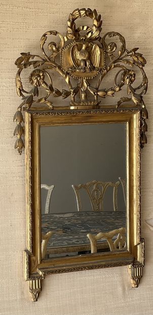 MIROIR à fronton d'Epoque début du XIXème...