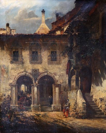 Robert ALOTT (1850-1910)
Scène de cour en...