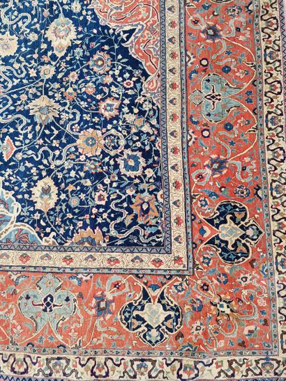 TAPIS TEBRIZ (chaine et trame en coton, velours...