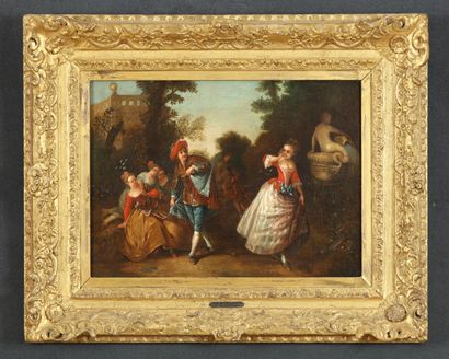 Suiveur de PATER et LANCRET 
Scène galante...