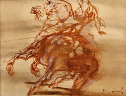 Claude WEISBUCH (1927-2014)
Le cavalier 
HUILE...