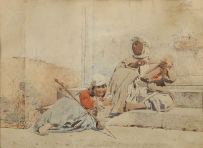 Salvatore VALERI (1856-1946)
Couple de musiciens...