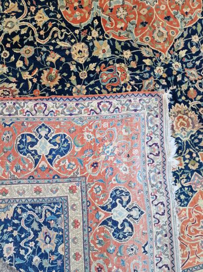 TAPIS TEBRIZ (chaine et trame en coton, velours...