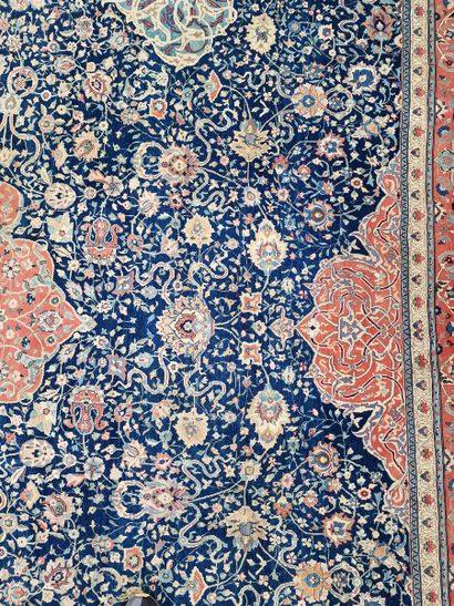 TAPIS TEBRIZ (chaine et trame en coton, velours...