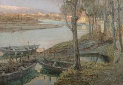Giuseppe MENATO (1876- ?)
Barques au bord...