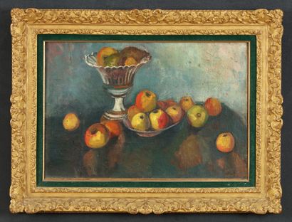 Ecole MODERNE
Nature morte aux pommes
HUILE...