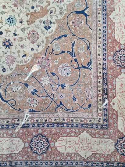 TAPIS TEBRIZ (chaine et trame en coton, velours...