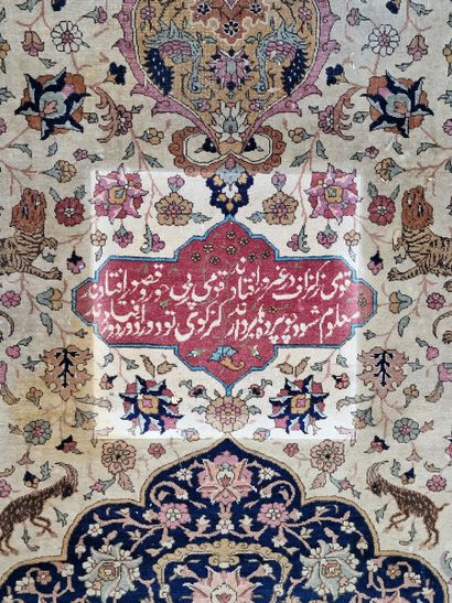 TAPIS TEBRIZ (chaine et trame en coton, velours...