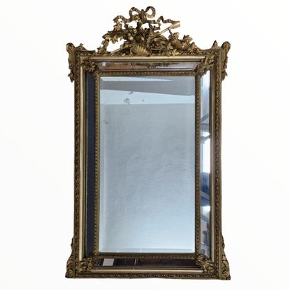 LARGE Louis XVI style PARECLOSED MIRROR -...