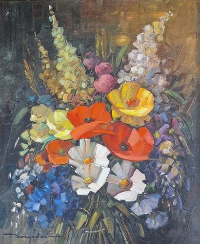 Elie BERNADAC (1913-1999)
Field flowers -...