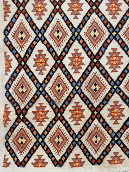 North African rug (warp, weft and wool pile),...