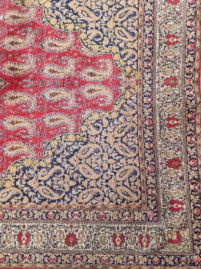Ghoum silk carpet (cotton warp and weft,...