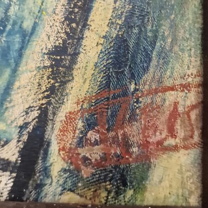 20TH CENTURY SCHOOL 
Harbor view
OIL ON CANVAS
Signed...