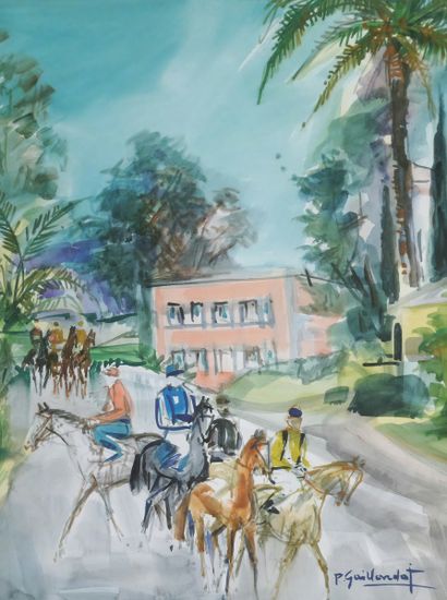 Pierre GAILLARDOT (1910-2002)
Race horses
AQUARELLE
Signed...