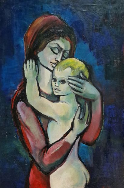 MILO (20th century)
Maternity
2 OIL PAINTINGS
Signed...