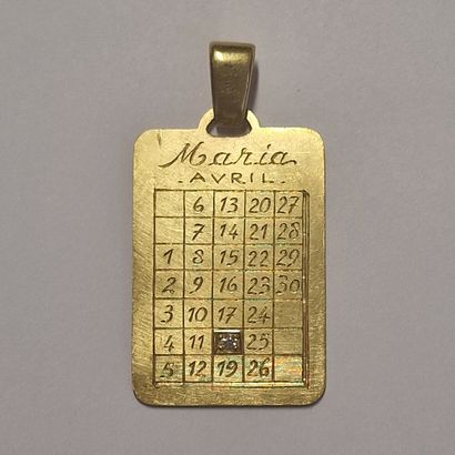 PENDANT CALENDAR PLAQUE of the Second Half...