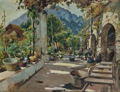 Felice GIORDANO (1880-1964)
Vegetable garden...