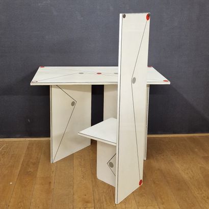 MODERNIST DESK AND SEAT - Designer work Circa...