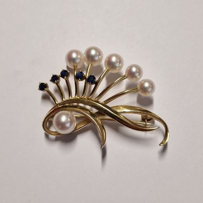 Modern GERBE BRUSH in 585 Millièmes gold...