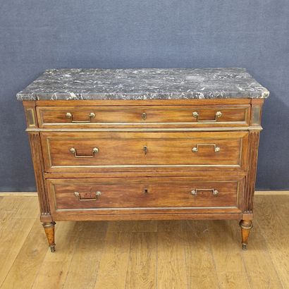 Louis XVI Style COMMODE Circa 1800 in mahogany,...