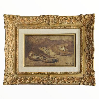 Gustave SURAND (1860-1937)
Sketch of a tiger
OIL...
