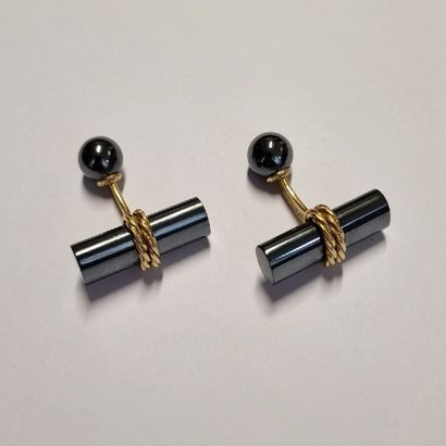 PAIR OF HANDLEBUTTONS Circa 1980 in yellow...