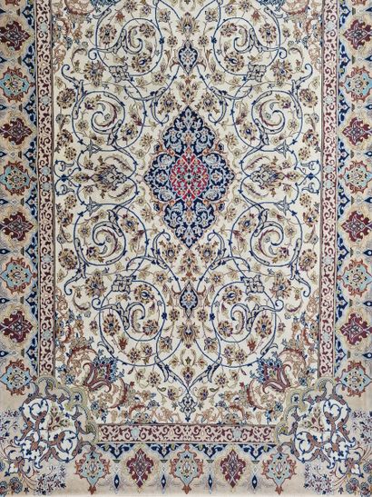 Tebriz silk carpet (warp, weft, silk velvet),...