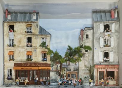 Jean-Lin LARTIGUE (XXth)
Street box
DIORAMA...