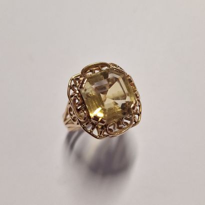 RING Circa 1950 in pink gold 750 Millièmes...