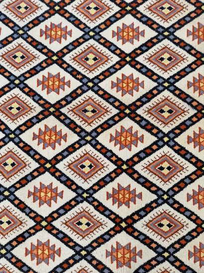 North African rug (warp, weft and wool pile),...