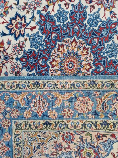 ISPAHAN RUG (cotton warp and weft, wool pile),...