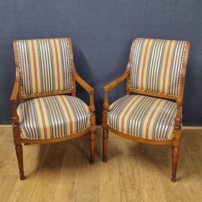 Pair of Directoire-style RECTANGULAR BACK...
