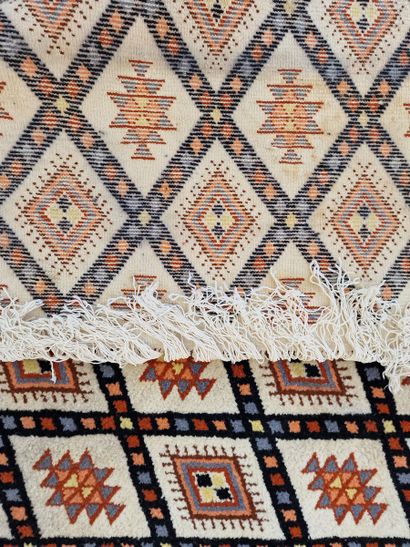 North African rug (warp, weft and wool pile),...