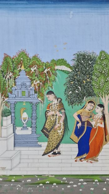 PAIR OF MINIATURES, India, Rajasthan School,...