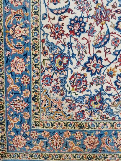 ISPAHAN RUG (cotton warp and weft, wool pile),...
