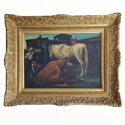 Jean Guillaume ROSIER (1858-1931)
Farm scene
OIL...