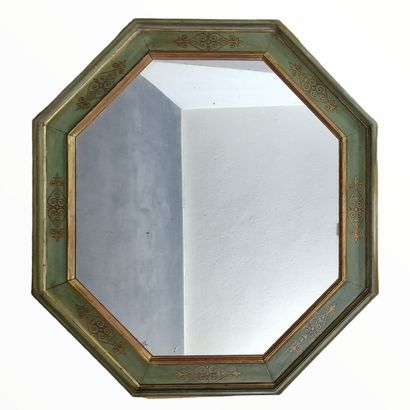 OCTOGONAL MIRROR in the Neoclassical style...