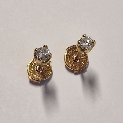 PAIR OF Modern EARRINGS in yellow gold 750...