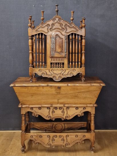 Provence style panelled panel with baluster...