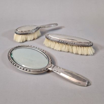 Art Deco period 3 PIECES COIFFEUSE HOLDER...
