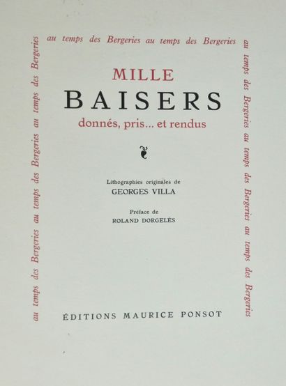 MILLE BAISERS - Book with original lithographs...