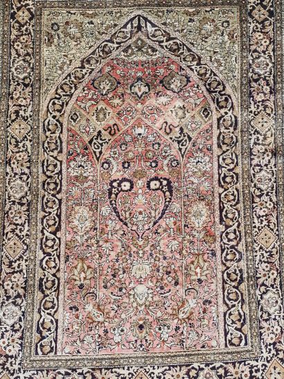 SILK GHOUM RUG (cotton warp and weft, silk...