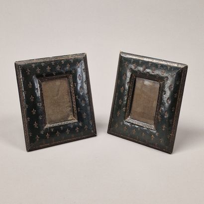 Pair of Early 20th Century gilt and stamped...